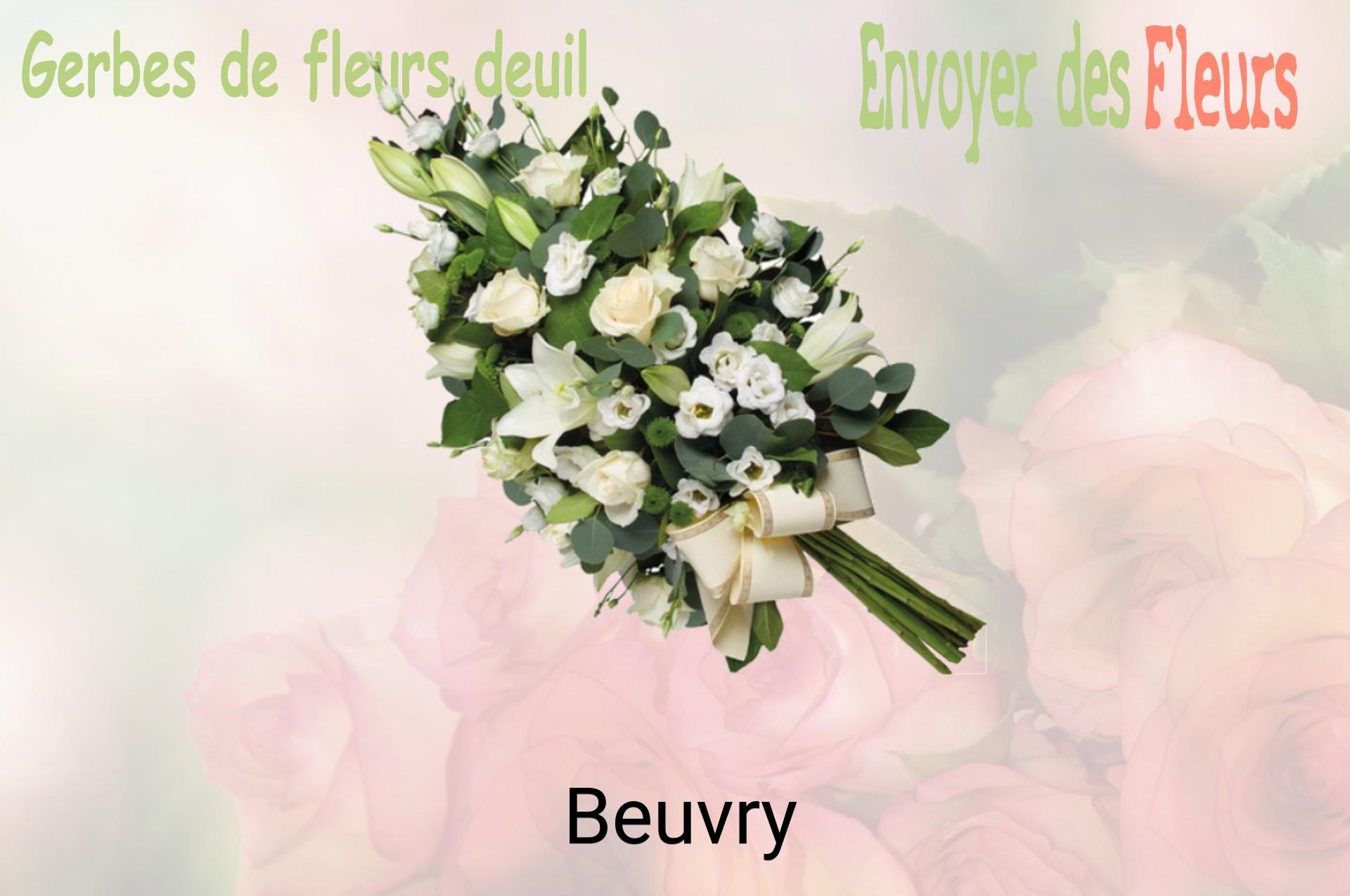 Gerbe de fleurs de deuil livrée à Beuvry